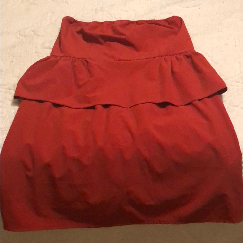 Fiesta red peplum dress
